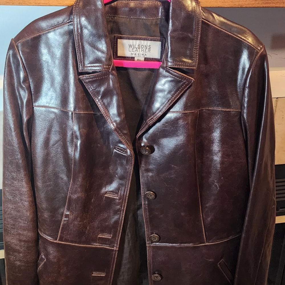 Wilsons Leather Dark Brown Maxima Jacket